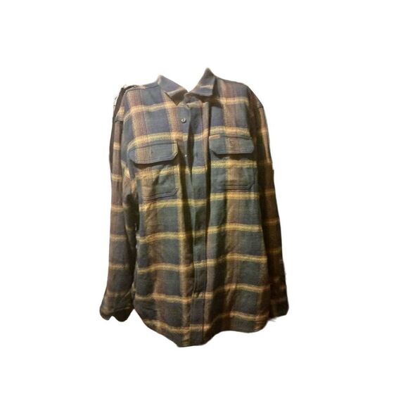 Orvis cotton flannel Plaid plus size Unisex long sleeve big bear heavy weight - Picture 1 of 4